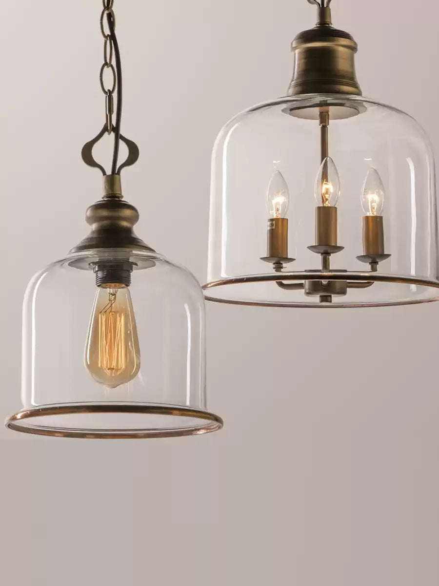 Celaniella vintage-pendel i glas med elegant udtryk