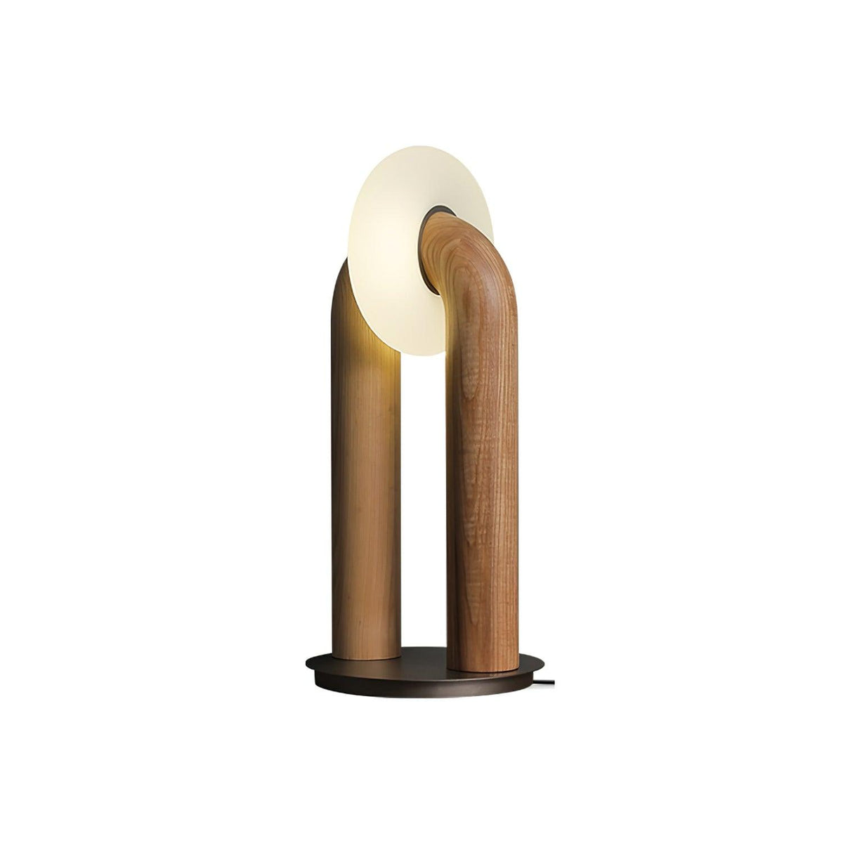 Elvelelia vintage-bordlampe i træ