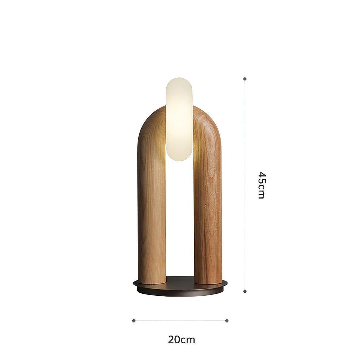 Elvelelia vintage-bordlampe i træ