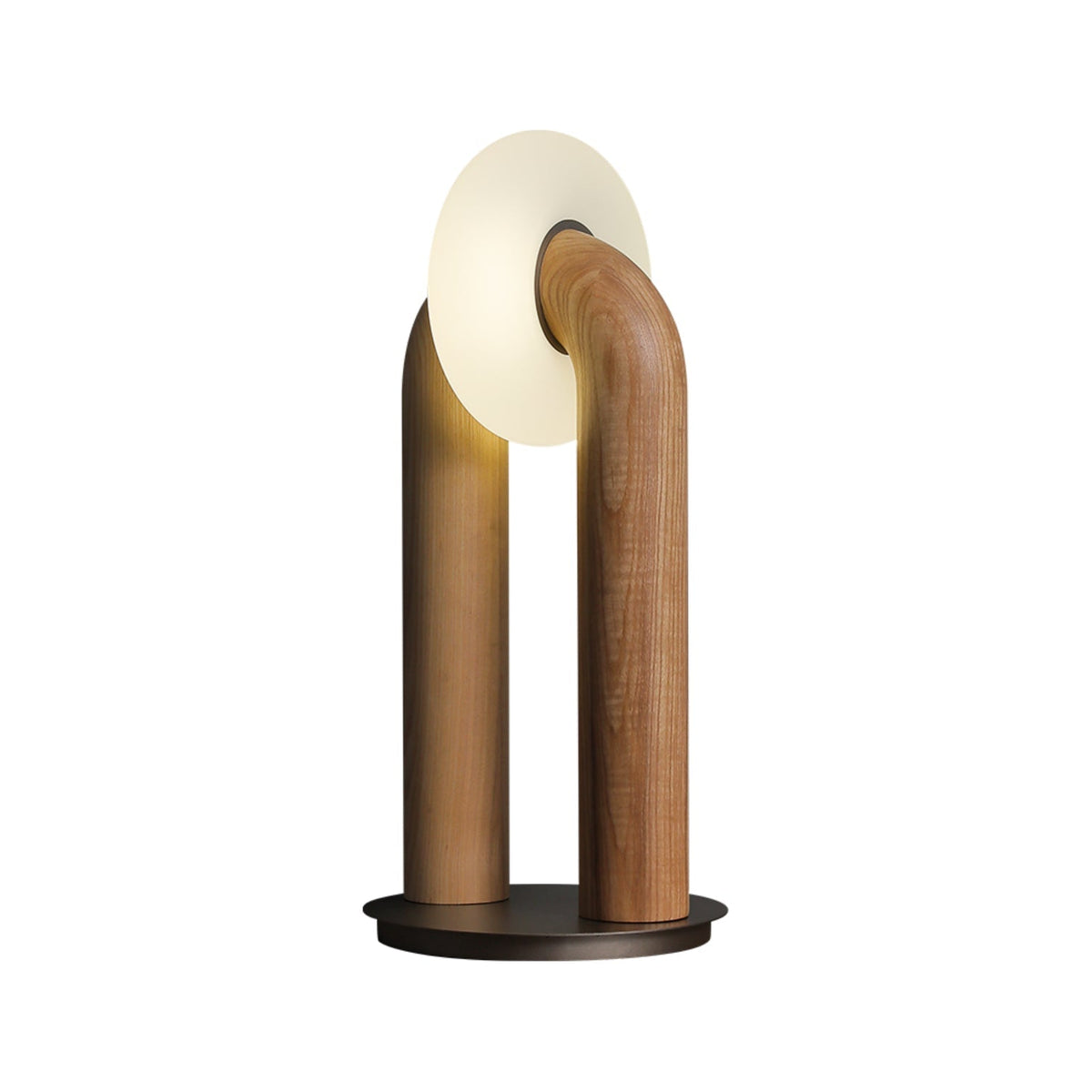 Elvelelia vintage-bordlampe i træ
