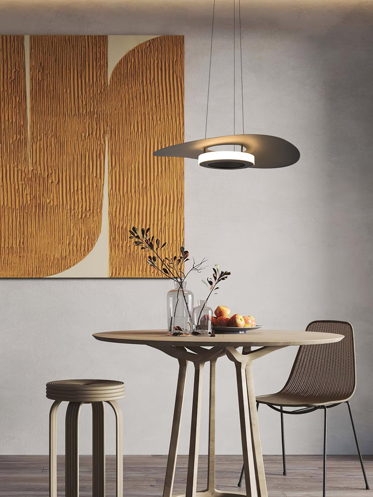 Woka, minimalistinen alumiininen UFO-rengasriippuvalaisin