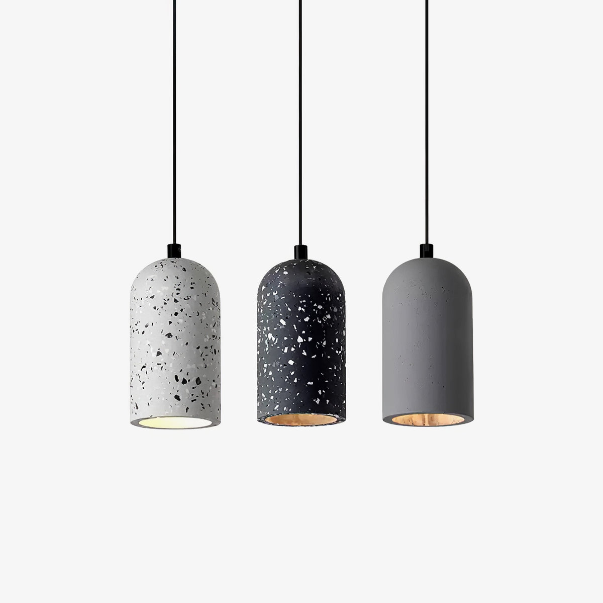 Brol industriel pendellampe i terrazzo
