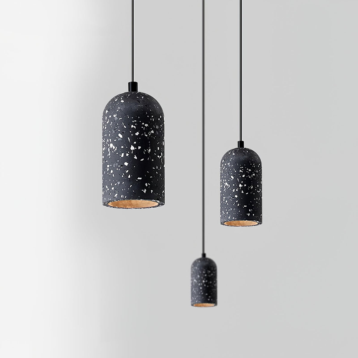 Brol industriel pendellampe i terrazzo