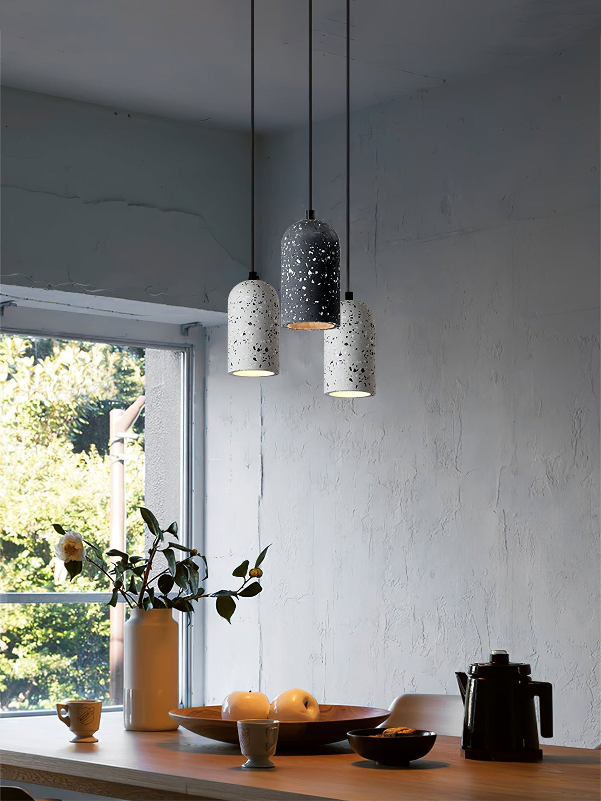 Brol industriel pendellampe i terrazzo