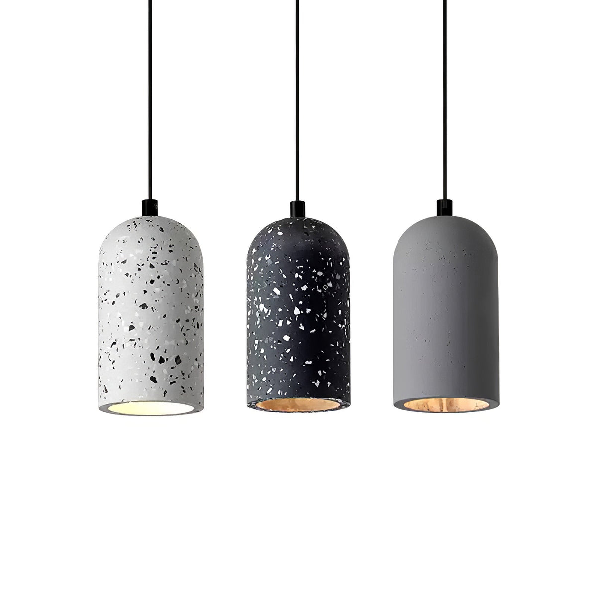 Brol industriel pendellampe i terrazzo