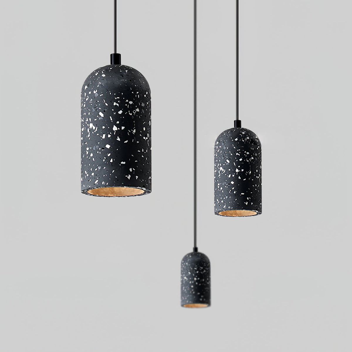Brol industriel pendellampe i terrazzo