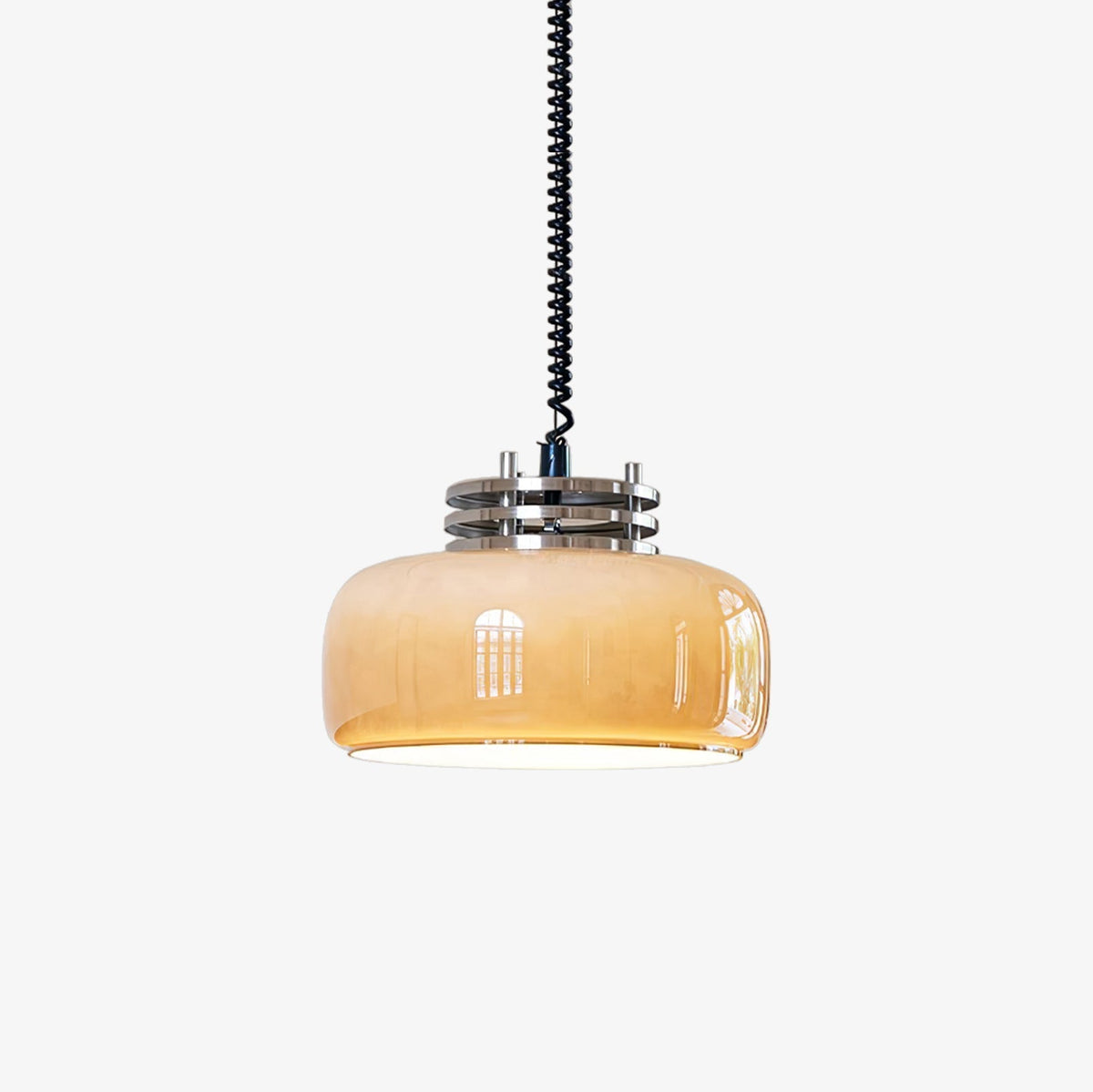 Quorin industriell pendellampa i glas