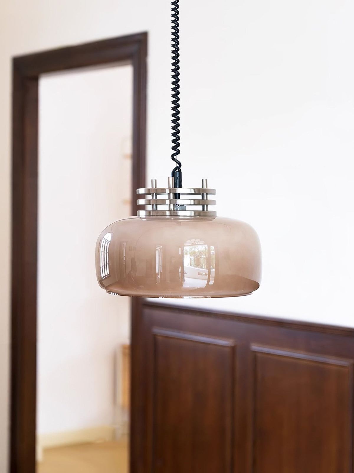Quorin industriell pendellampa i glas