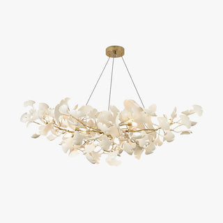 Olivia Design LED Pendellampa Ginkgo Keramiskt Vit Vardagsrum/Matsal/Sovrum