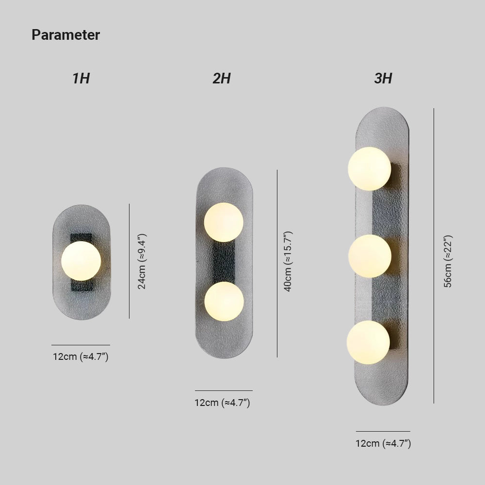 Candeeiro de parede Arderora modular em metal com discos