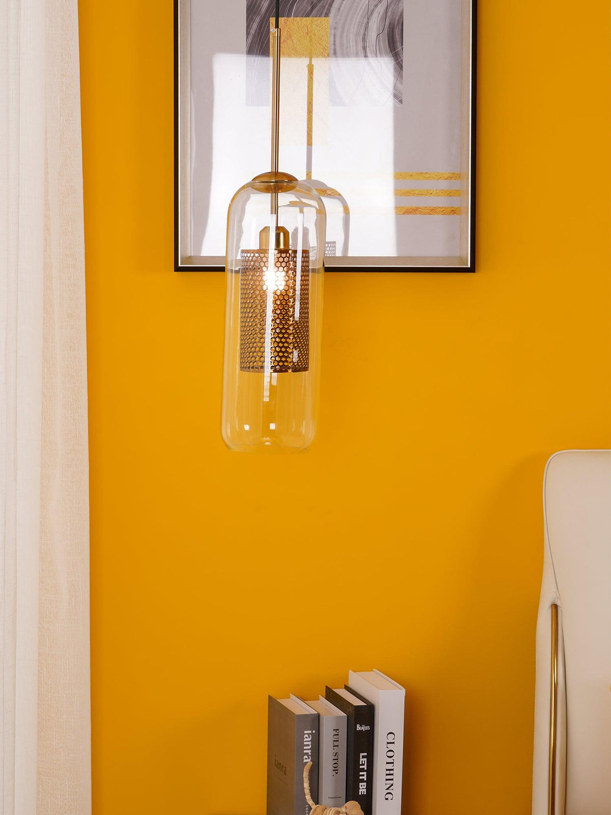 Sypharil minimalistisk pendellampe i glas