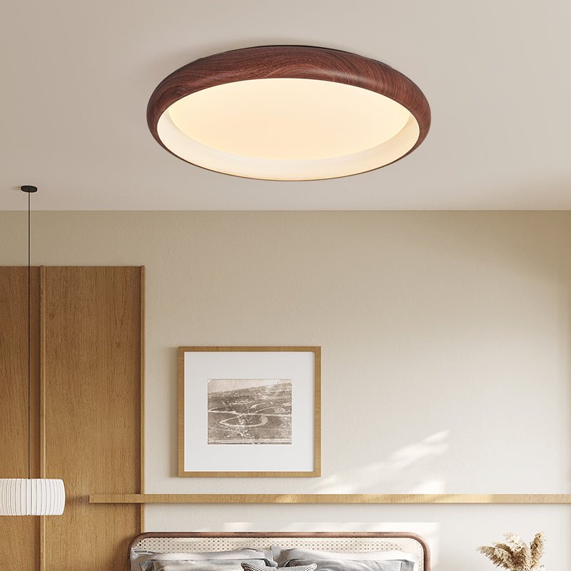 Candeeiro de teto moderno minimalista em nogueira Zesolis