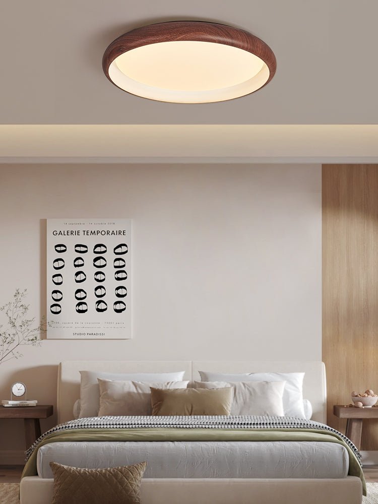 Candeeiro de teto moderno minimalista em nogueira Zesolis