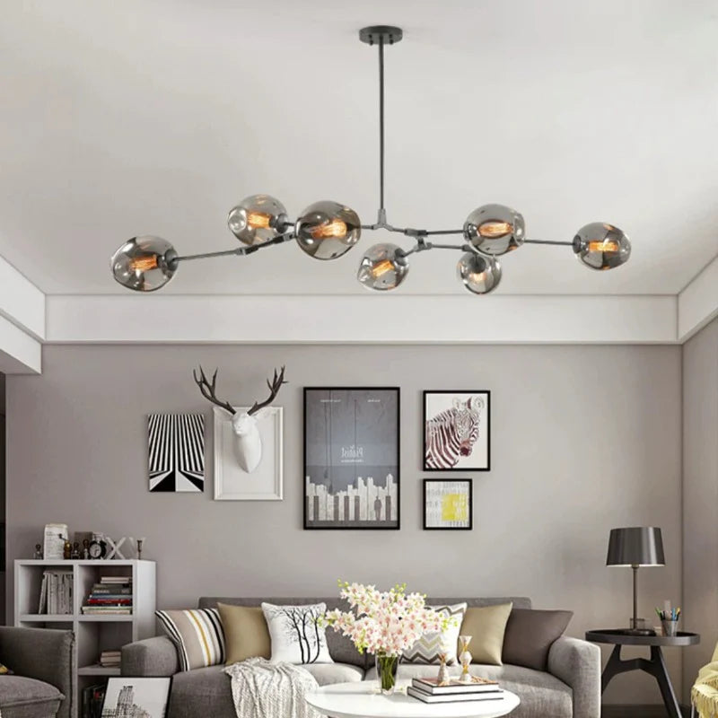 Zerin Nordic Modern Glass Pendant Light Clear Bubble