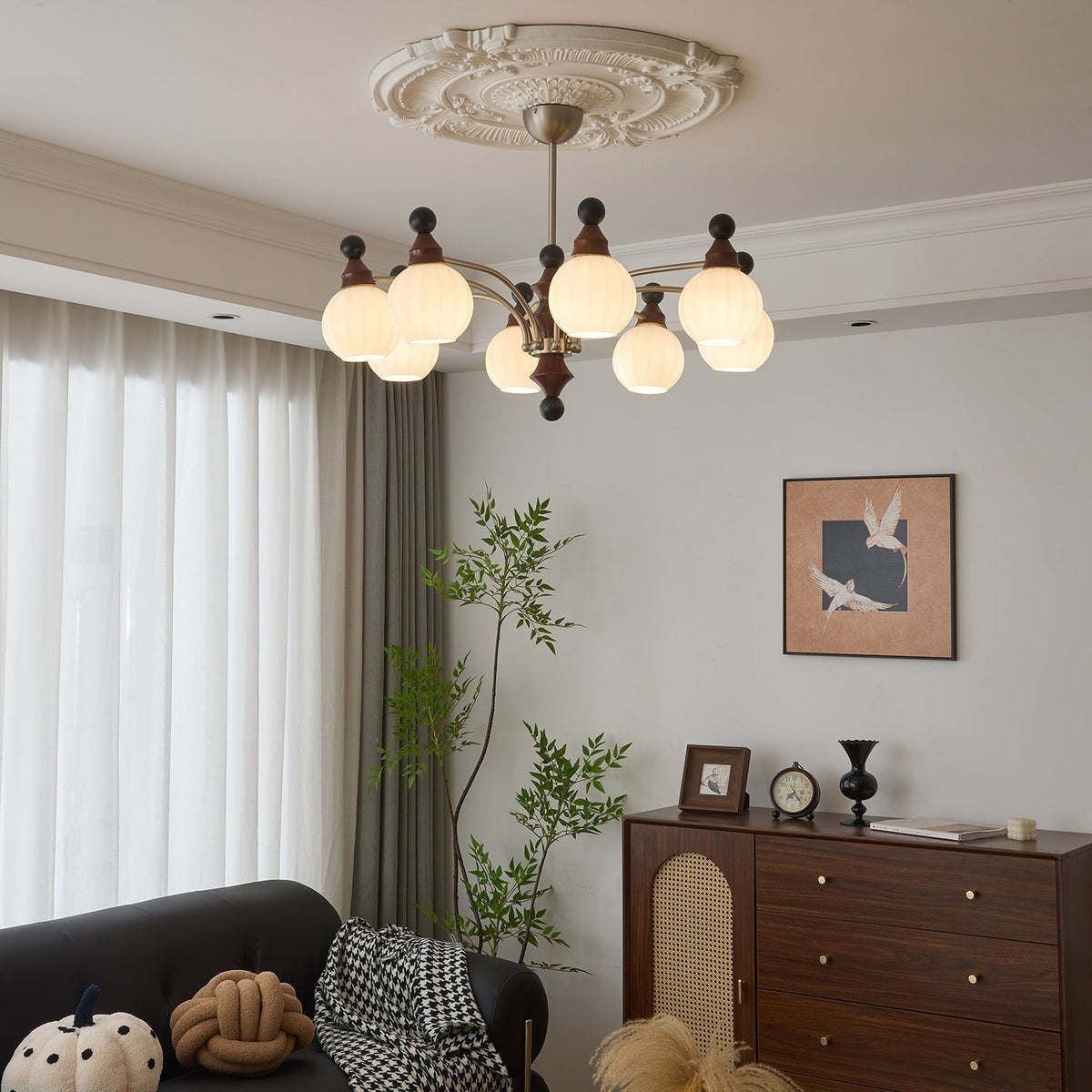 Zosilara elegant traditionel lysekrone i træ