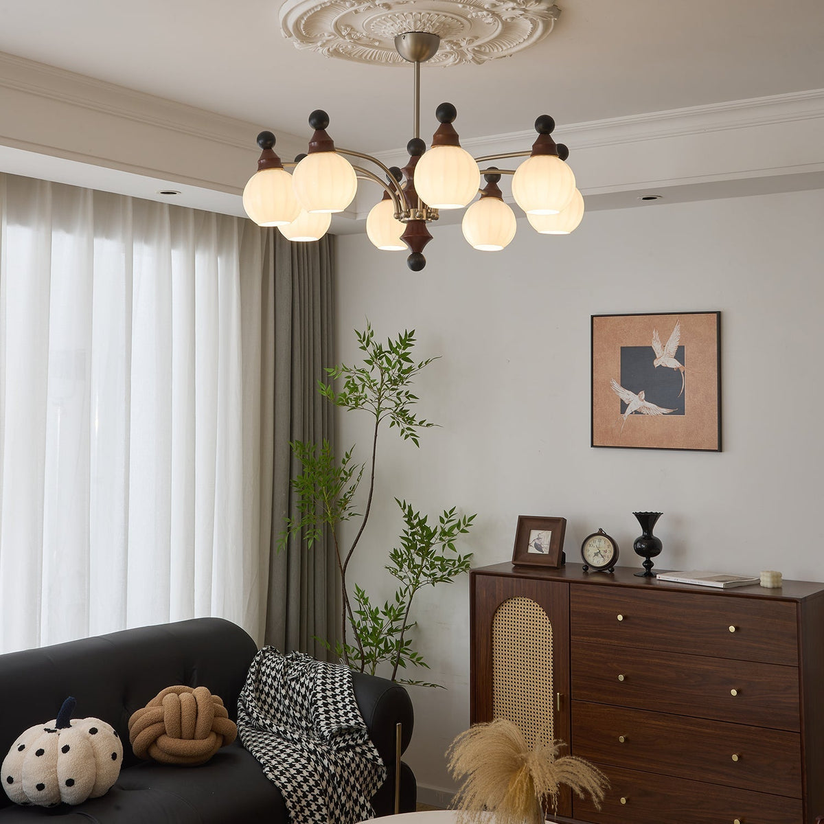 Zosilara elegant traditionel lysekrone i træ