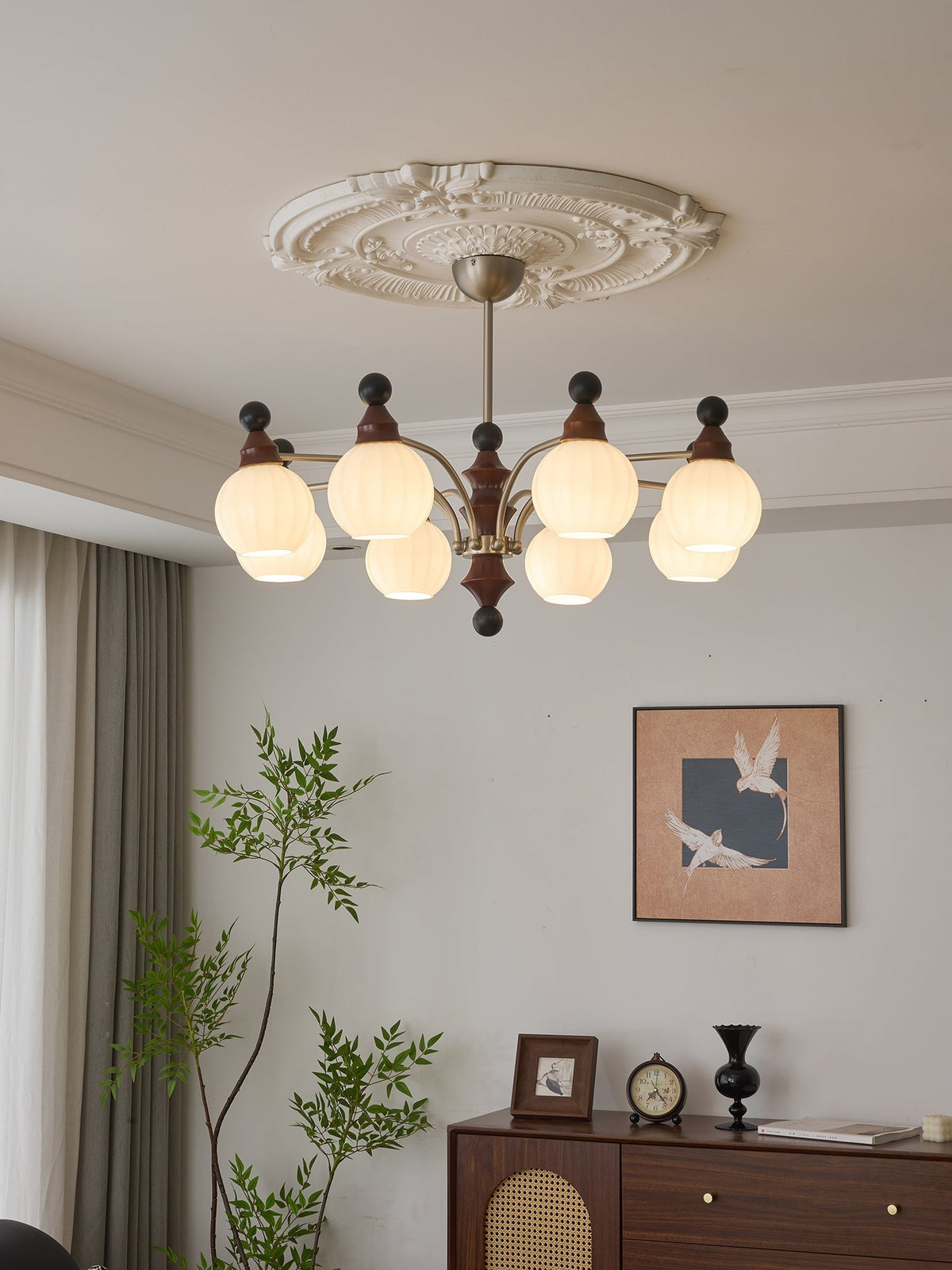 Zosilara elegant traditionel lysekrone i træ
