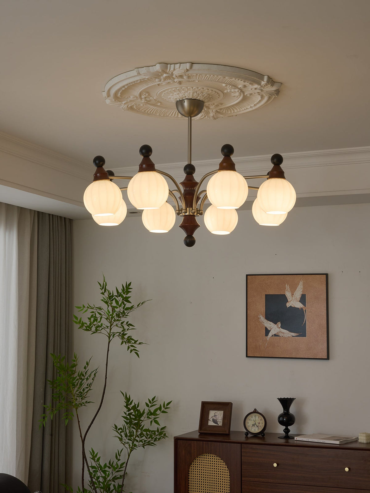Zosilara elegant traditionel lysekrone i træ