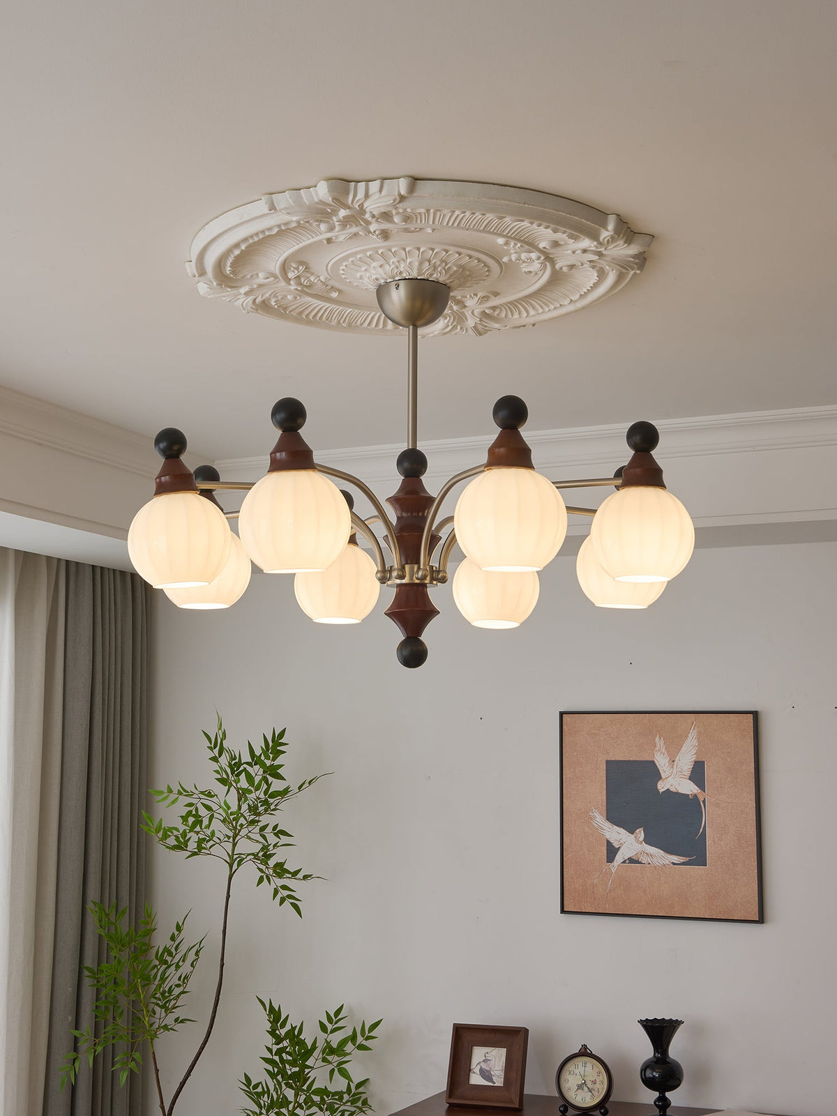 Zosilara elegant traditionel lysekrone i træ