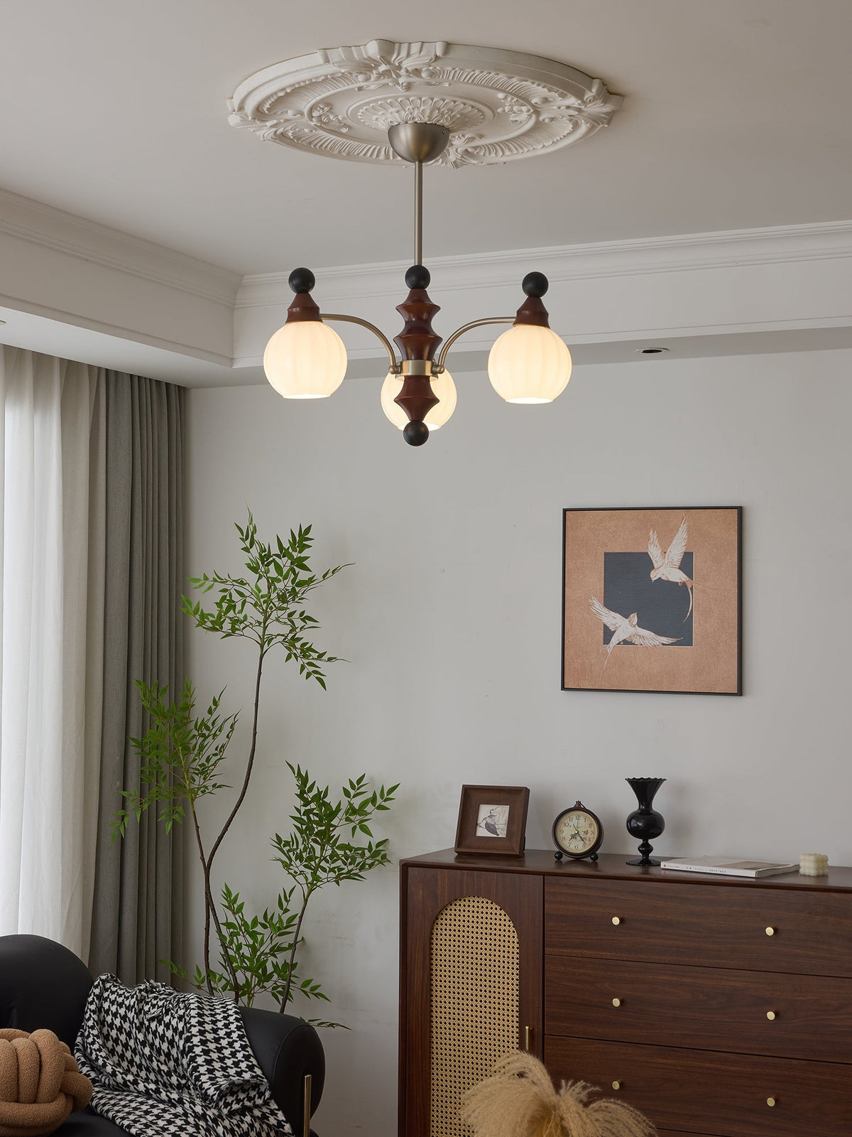Zosilara elegant traditionel lysekrone i træ