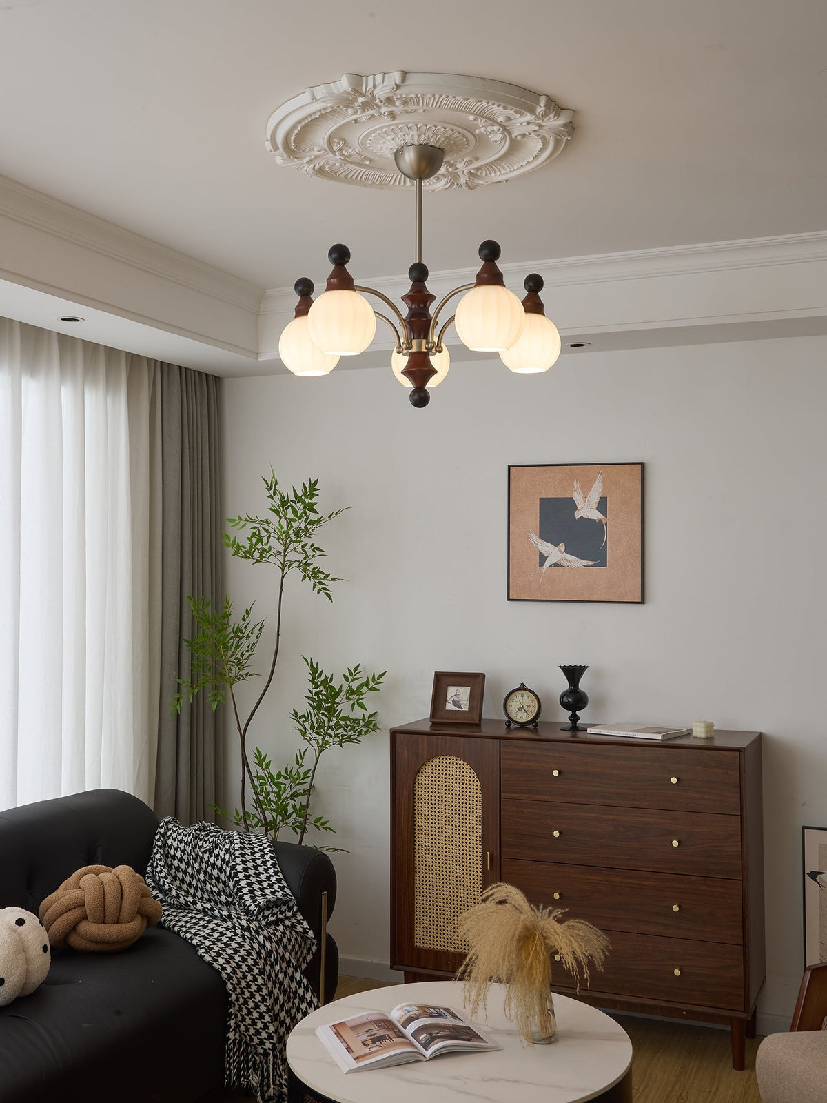 Zosilara elegant traditionel lysekrone i træ