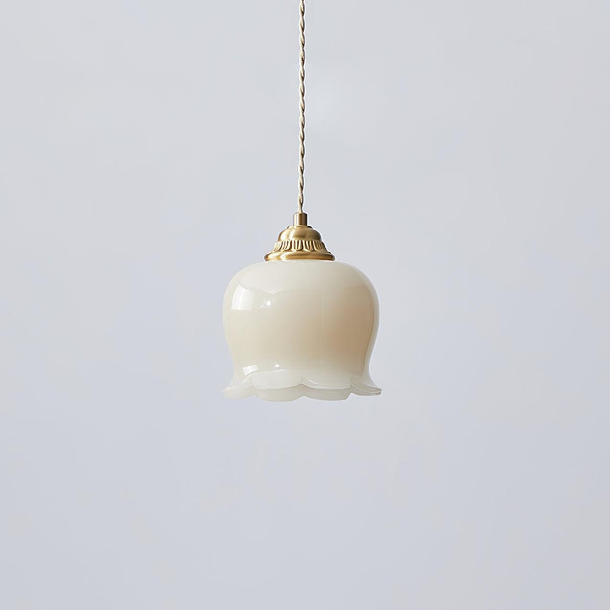 Veloza glamourøs pendellampe i messing og resin
