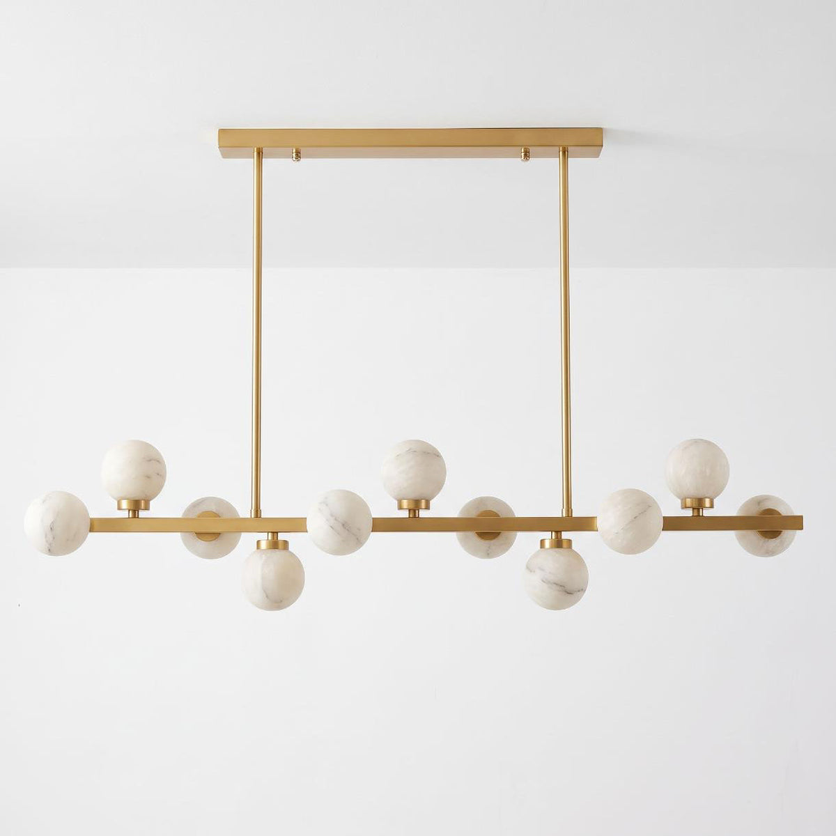 Candeeiro de lustre Yelford em alabastro