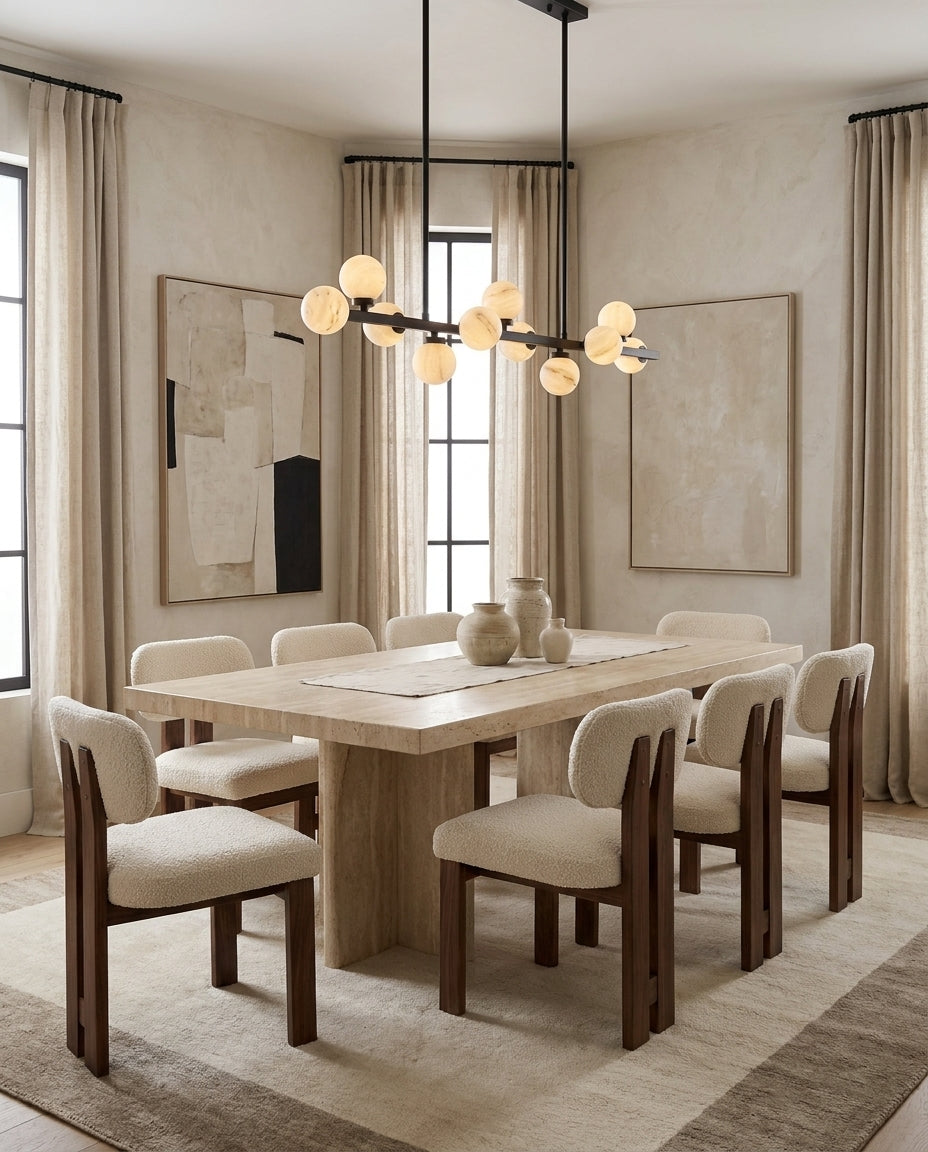 Candeeiro de lustre Yelford em alabastro
