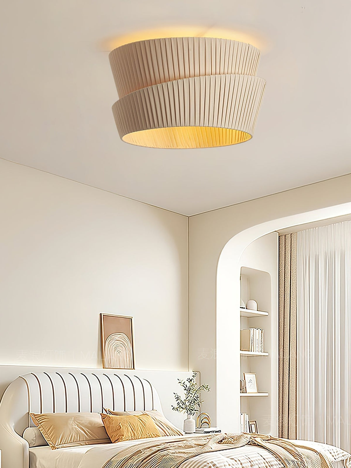 Xlenis Naturlig unik snoet loftslampe i stof