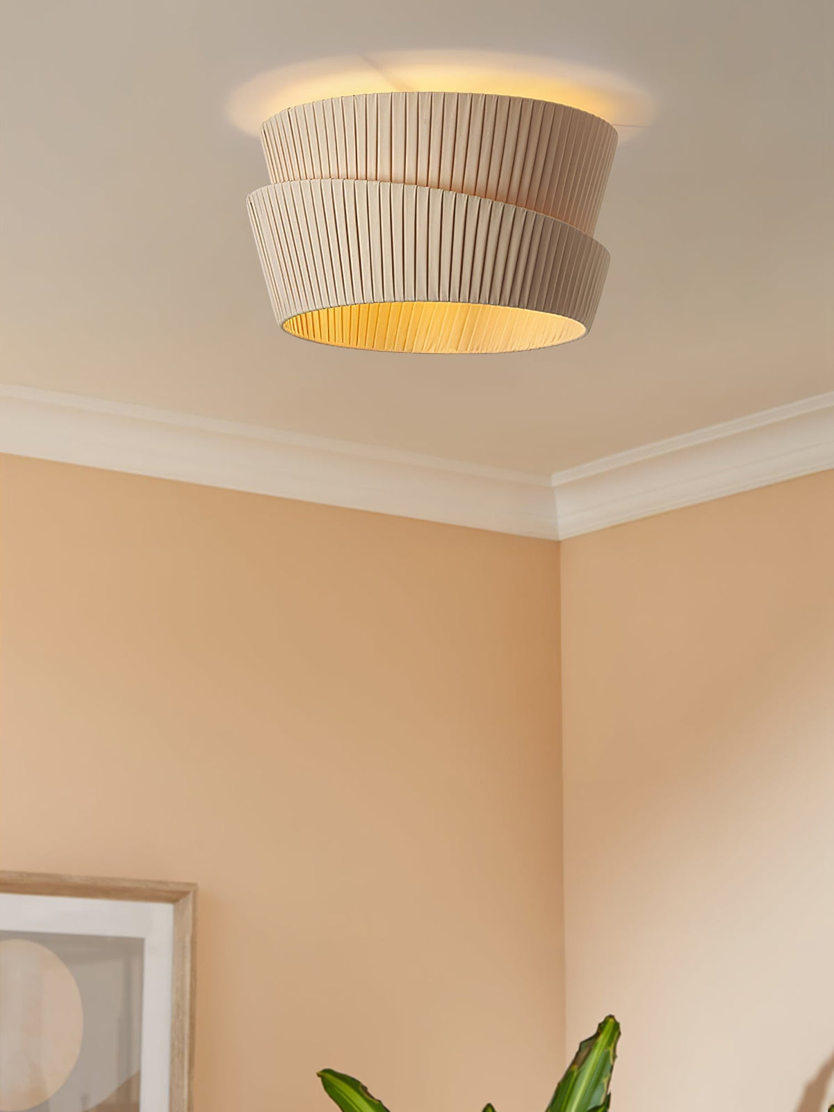 Xlenis Naturlig unik snoet loftslampe i stof