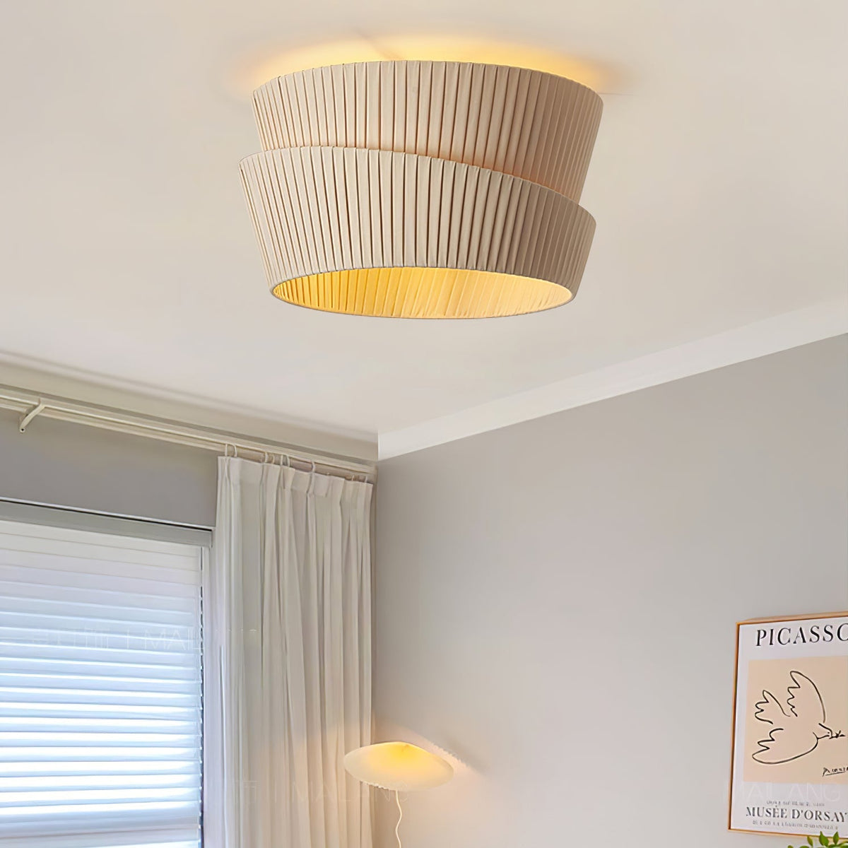 Xlenis Naturlig unik snoet loftslampe i stof