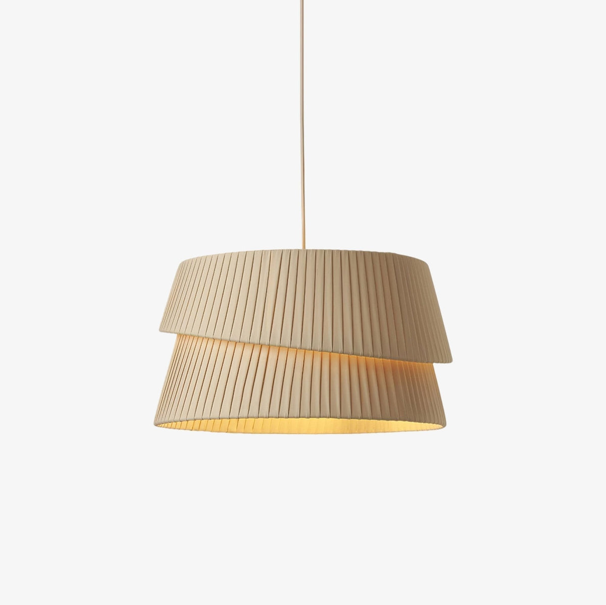 Ilira exklusiv elegant pendellampa i tvinnat tyg