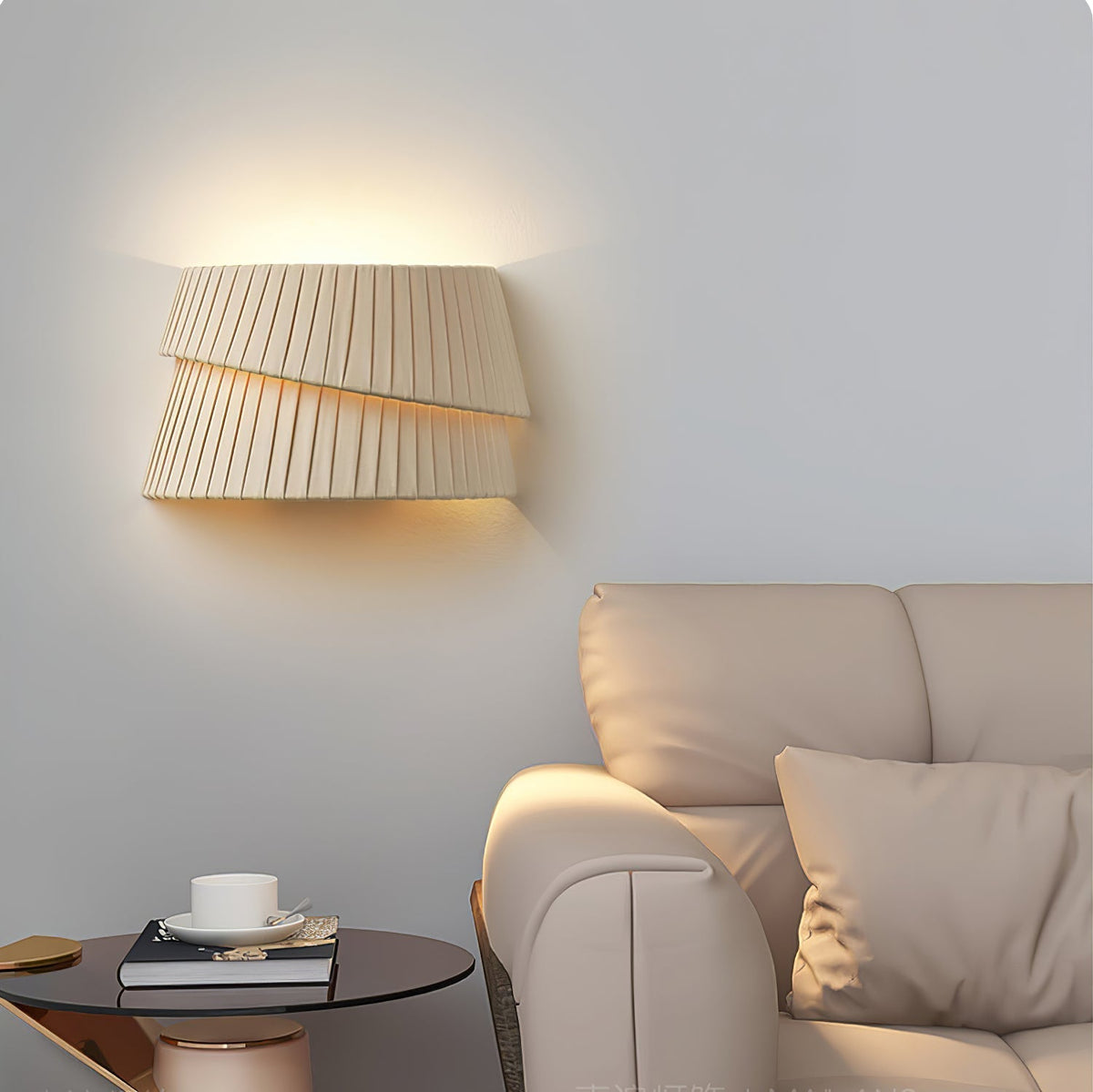 Candeeiro de parede de tecido premium, arte nórdica e torção Cevelarae