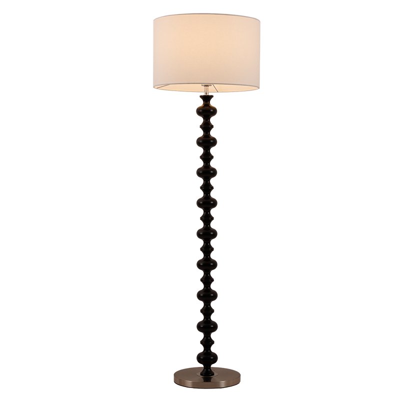 Eloisen minimalistisk gulvlampe i træ og stof