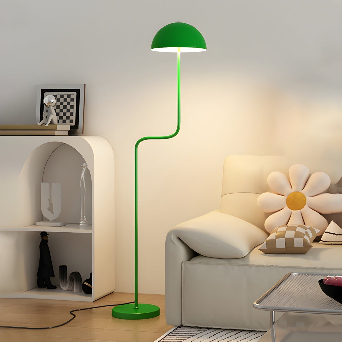 Narain minimalistisk gulvlampe i glas