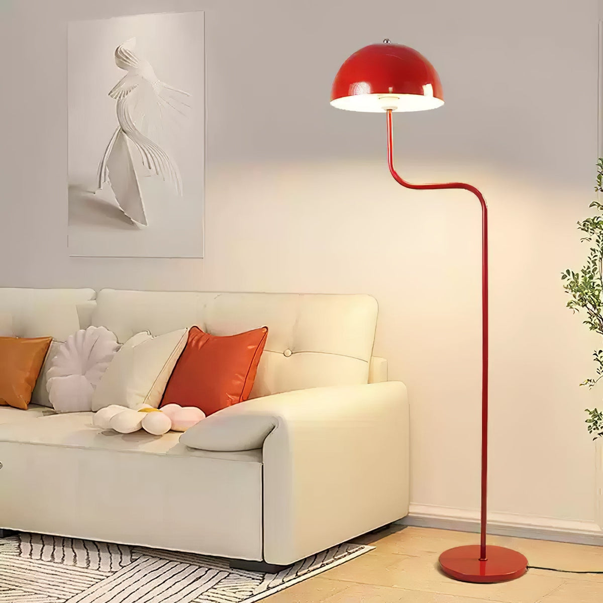Narain minimalistisk gulvlampe i glas