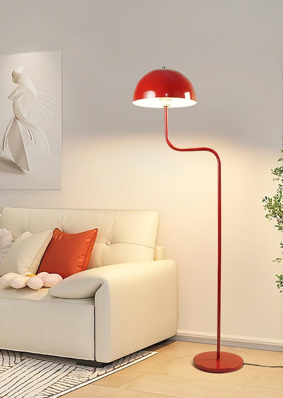 Narain minimalistisk gulvlampe i glas