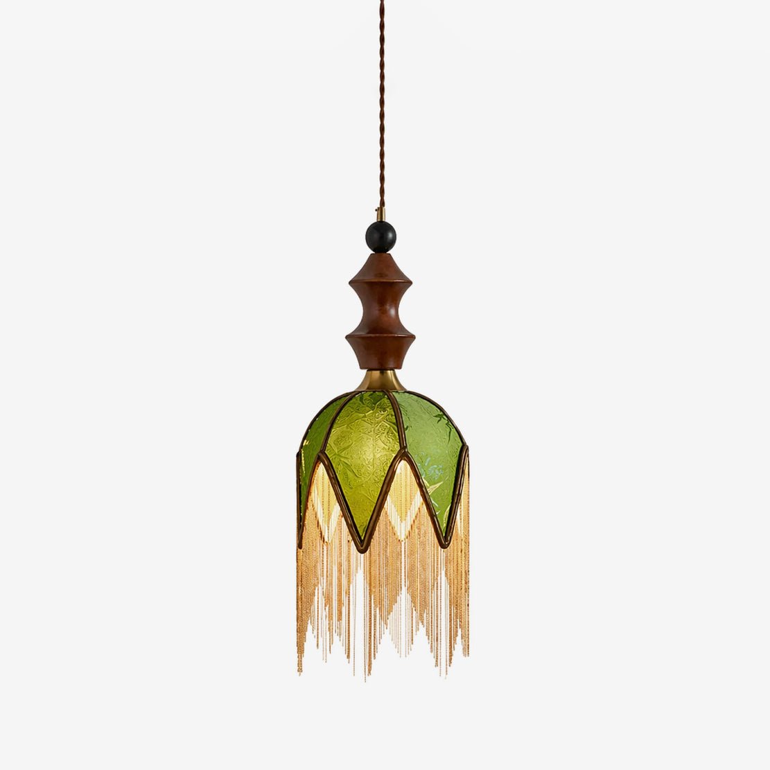 Pendellampa Melisande Verdant med tofsar