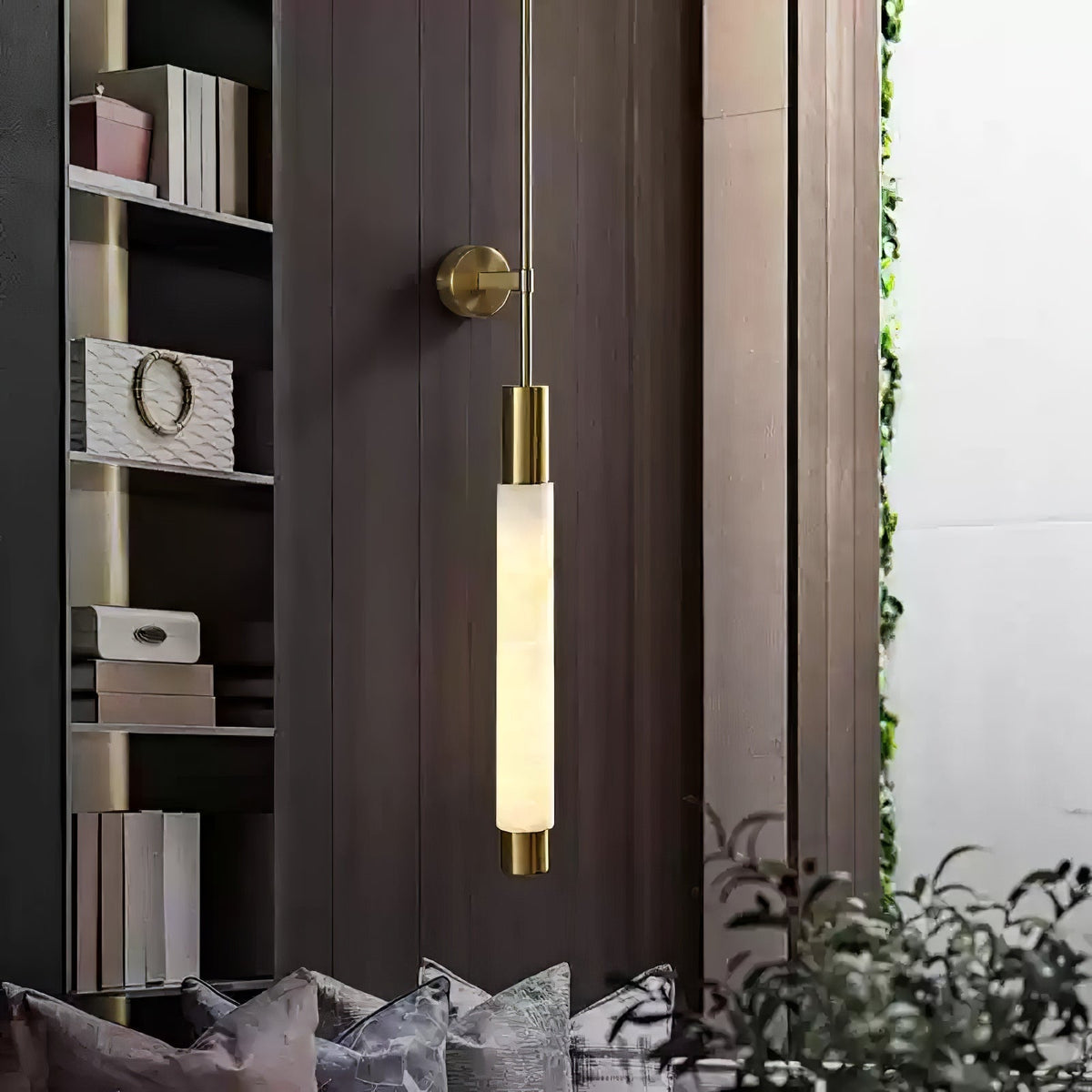 Candeeiro de parede minimalista em alabastro Rico