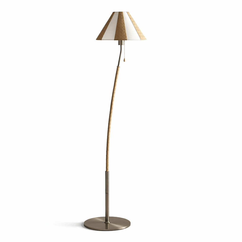 Selorelle böjd randig golvlampa