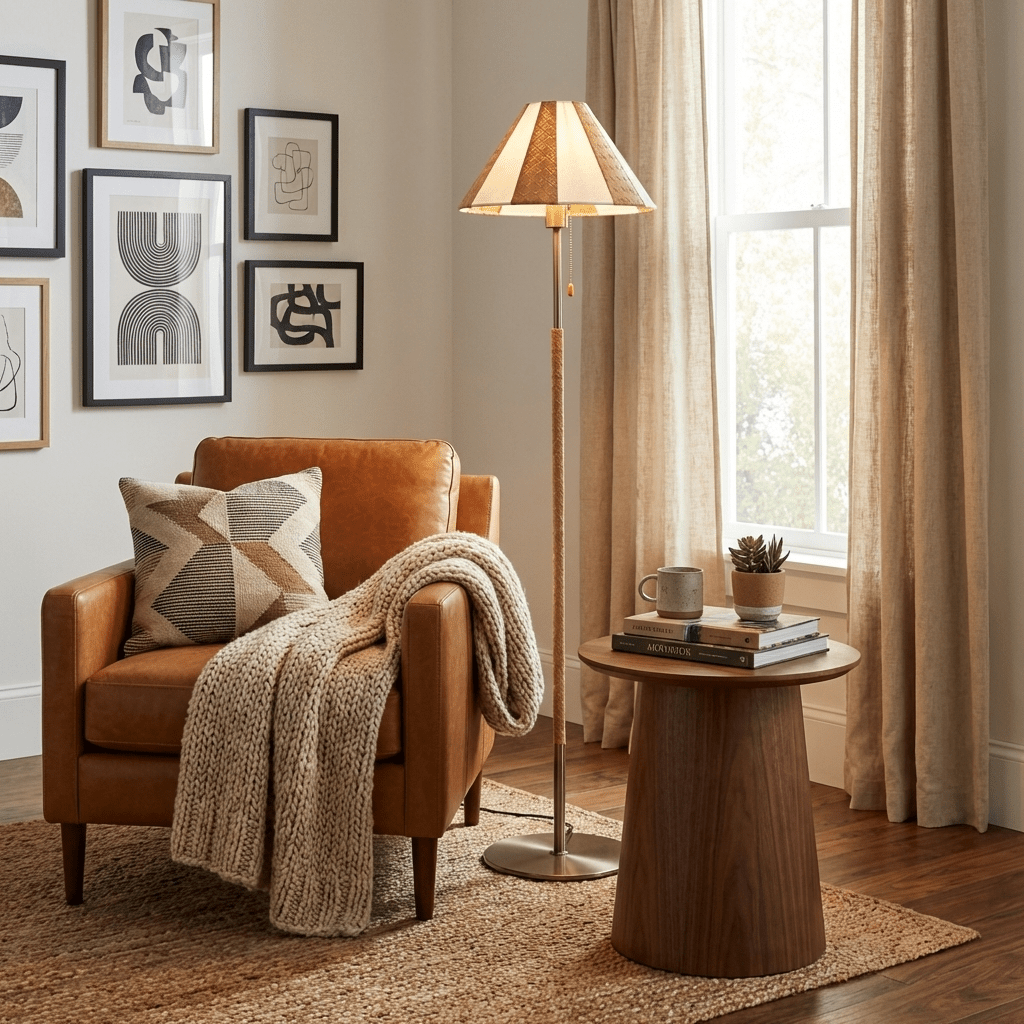 Avenoette Verona-gulvlampe med striber