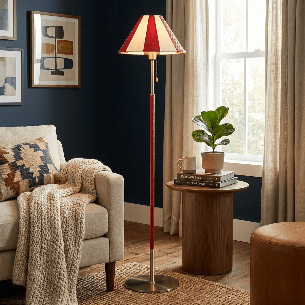 Avenoette Verona-gulvlampe med striber