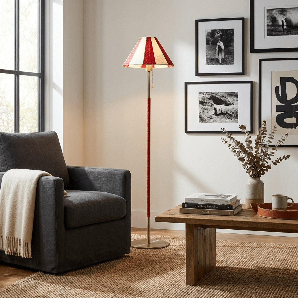 Avenoette Verona-gulvlampe med striber