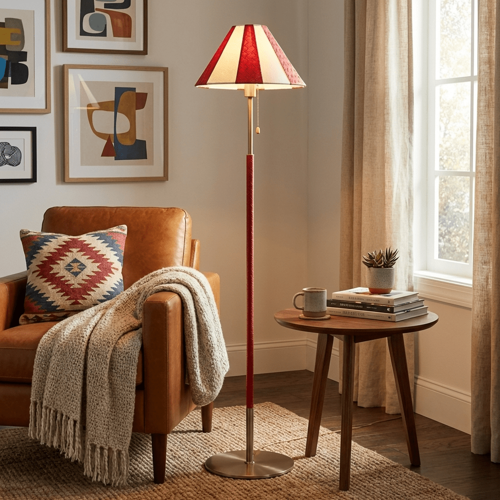 Avenoette Verona-gulvlampe med striber