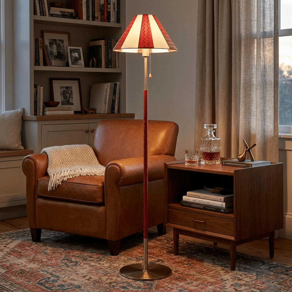 Avenoette Verona-gulvlampe med striber