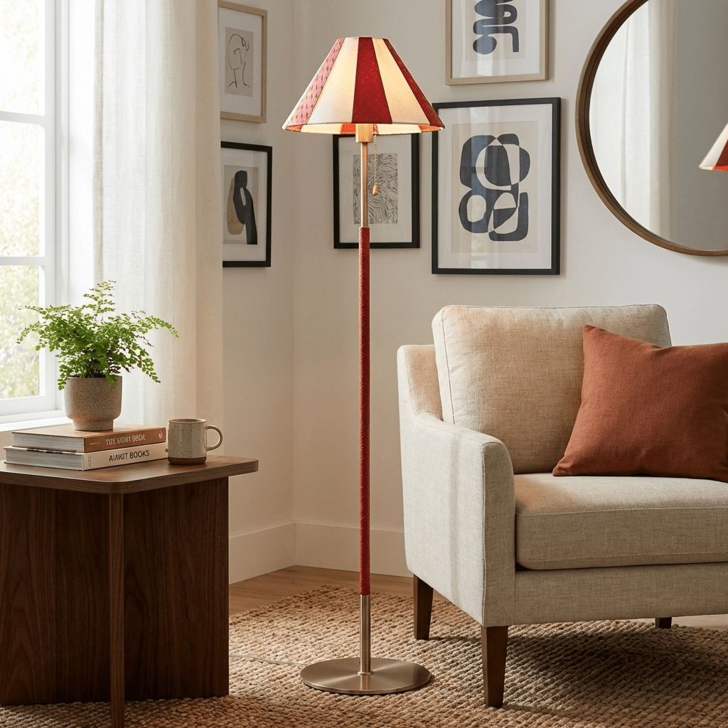 Avenoette Verona-gulvlampe med striber
