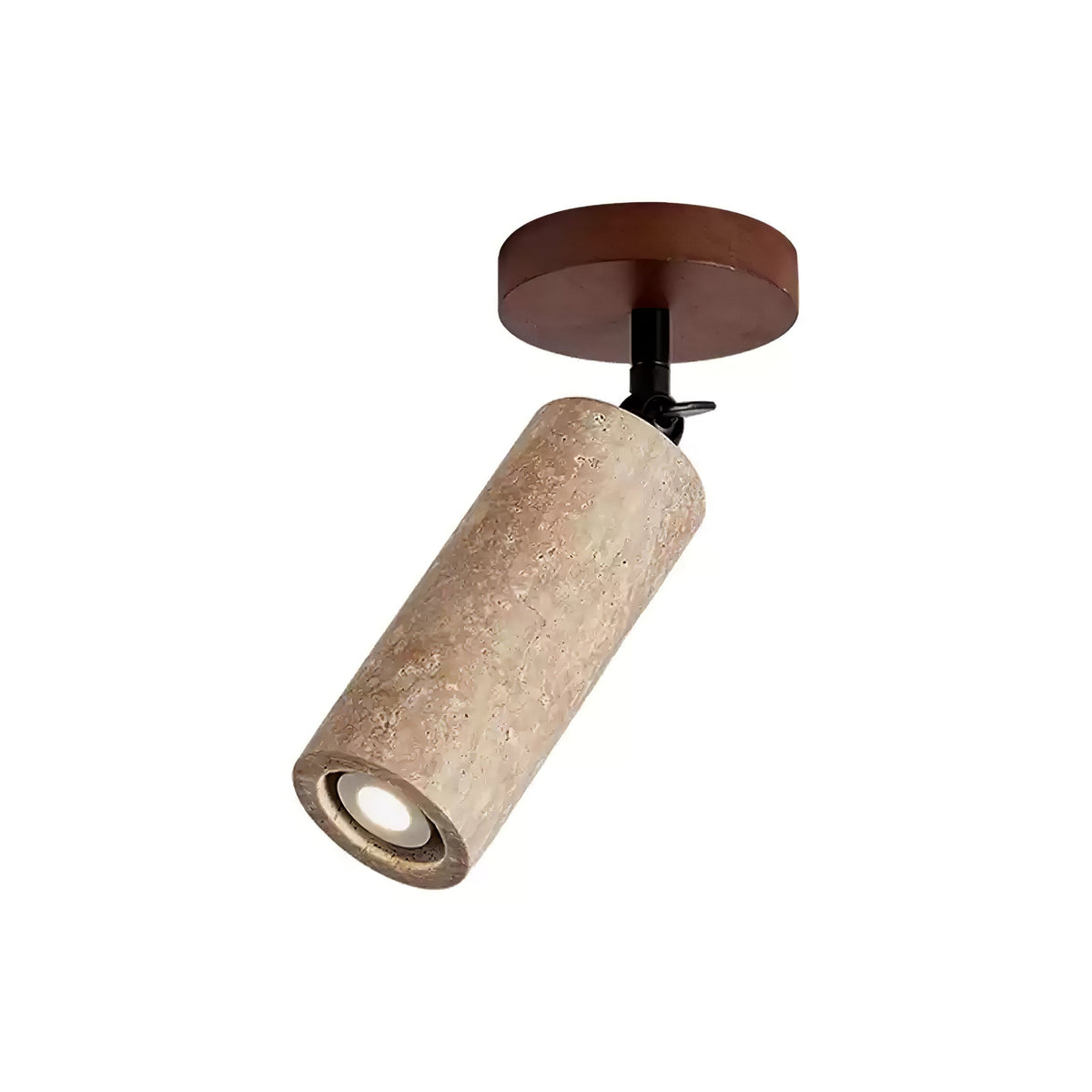 Candeeiro de parede cilíndrico em travertino Cesilyra