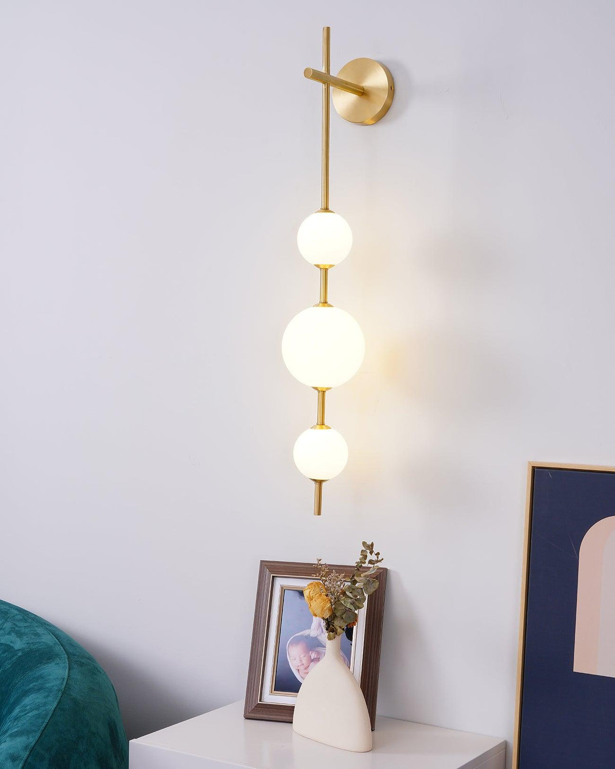 Candeeiro de parede vertical com globo minimalista Miriiella