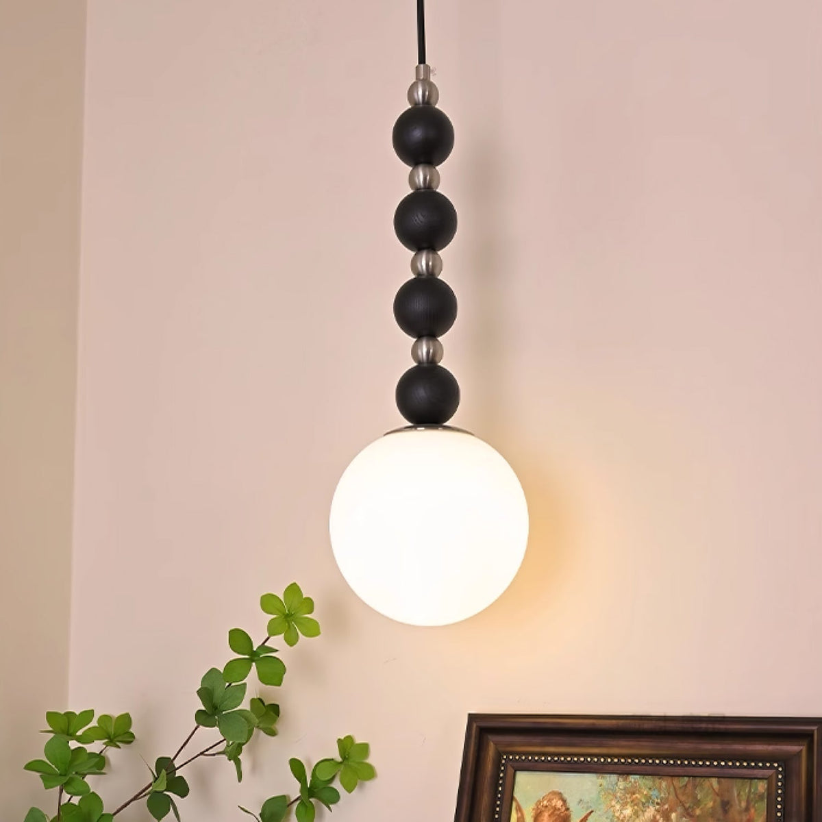 Golie minimalistisk pendellampa i trä