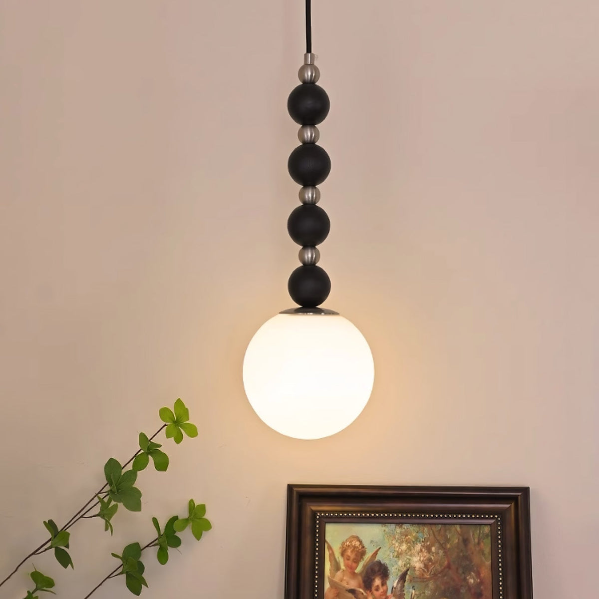 Golie minimalistisk pendellampa i trä